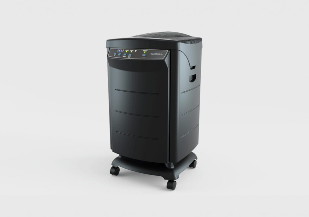 The HealthWay® Deluxe is a portable, easy to maintain, efficient air purification unit.