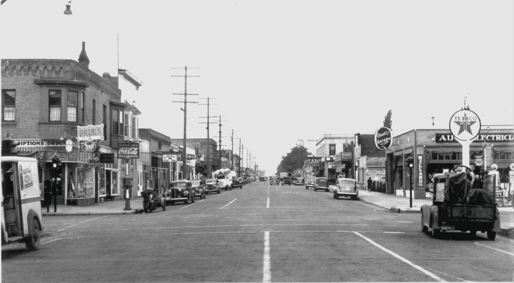 Old Sprague road, located in downtown Spokane, WA.