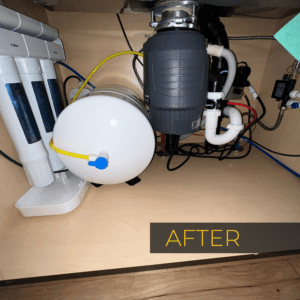 H2O Solutions reverse osmosis system installation with titan switch after photo