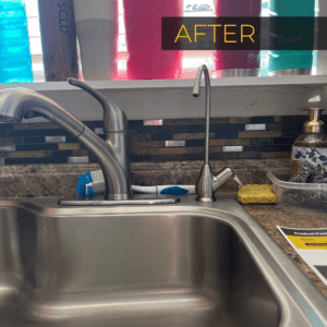 H2O Solutions EcoWater reverse osmosis drinking water system installation after photo