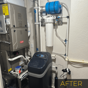 H2O Solutions EcoWater filtration system installation after photo
