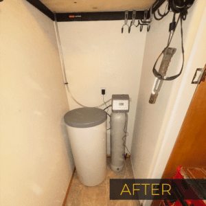 H2O Solutions EcoWater filtration system installation after photo