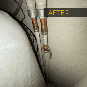 H2O Solutions EcoWater filtration system installation after photo