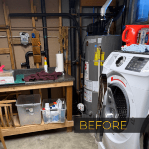H2O Solutions EcoWater filtration system installation before photo