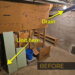 H2O Solutions water conditioner installation before photo