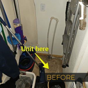 H2O Solutions EcoWater filtration system installation before photo
