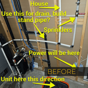 H2O Solutions EcoWater filtration system installation before photo