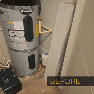 H2O Solutions EcoWater filtration system installation before photo