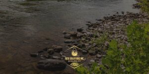 Photo of an aquifer with the H2O Solutions logo