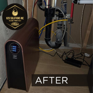 H2O Solutions EcoWater whole-home water system and EFLOW tankless reverse osmosis drinking water system install after photo completed December of 2025