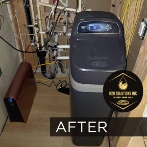 H2O Solutions EcoWater whole-home water system and EFLOW tankless reverse osmosis drinking water system install after photo completed December of 2025
