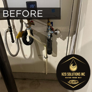 H2O Solutions EcoWater System install before photo, completed in November of 2025