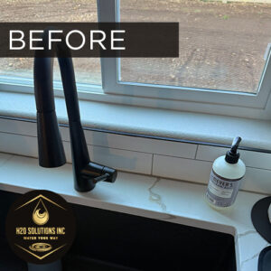 H2O Solutions Reverse Osmosis System Faucet install before photo, completed in November of 2025