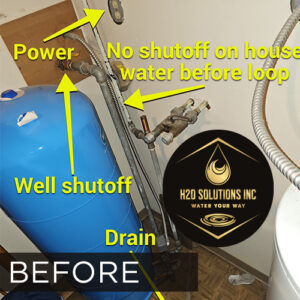 H2O Solutions before after photo completed in November of 2025