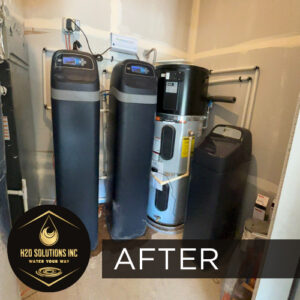 H2O EcoWater water softener install after photo completed November 2025