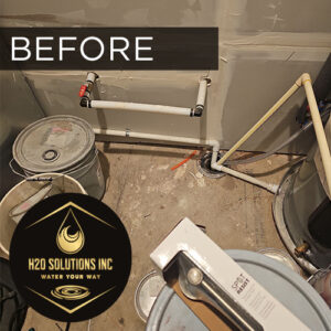 H2O EcoWater water softener install before photo completed November 2025