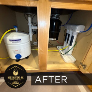 H2O Solutions EcoWater reverse osmosis drinking water system install after photo completed December 2025