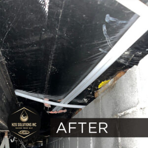 H2O Solutions EcoWater whole-home water softening system after installation plumbing photo