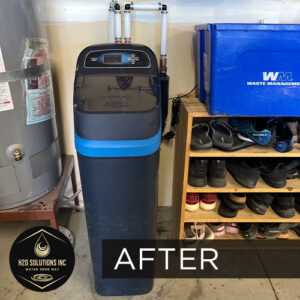 H2O Solutions EcoWater whole-home water treatment system after installation photo