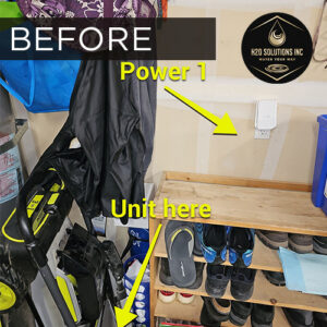 H2O Solutions EcoWater whole-home water treatment system before installation photo