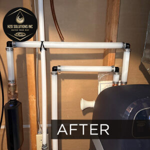 H2O Solutions EcoWater Whole-Home Water Softener after installation photo