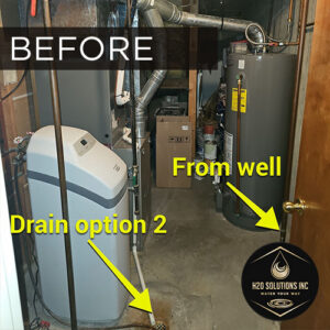 H2O Solutions EcoWater Whole-Home Water Softener before installation photo