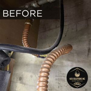 H2O Solutions EcoWater whole-home point-of-entry water conditioner before instalation photo